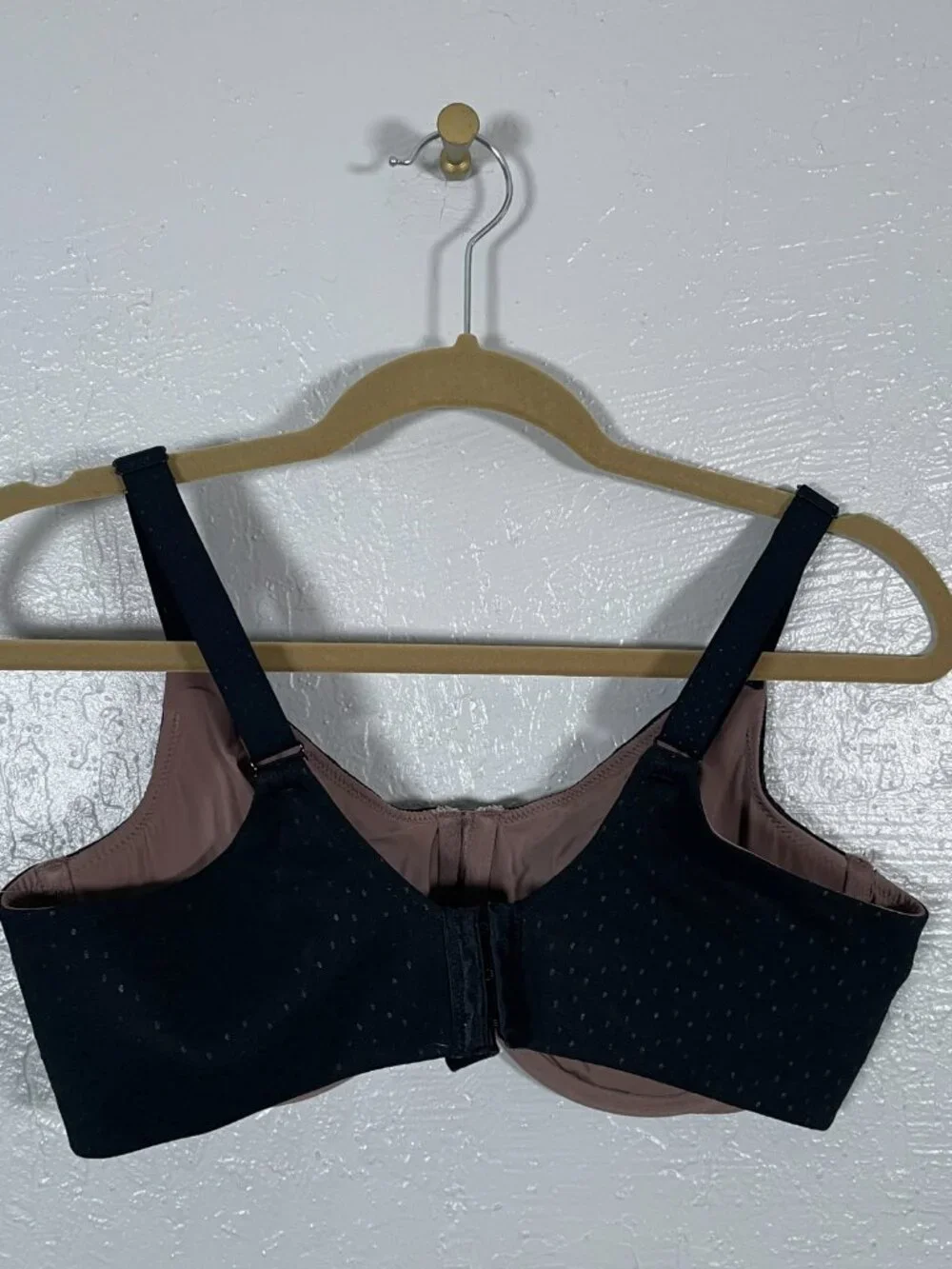Wacoal Plus Size 38DD Black Back Appeal Bra Underwire Unlined Full Coverage